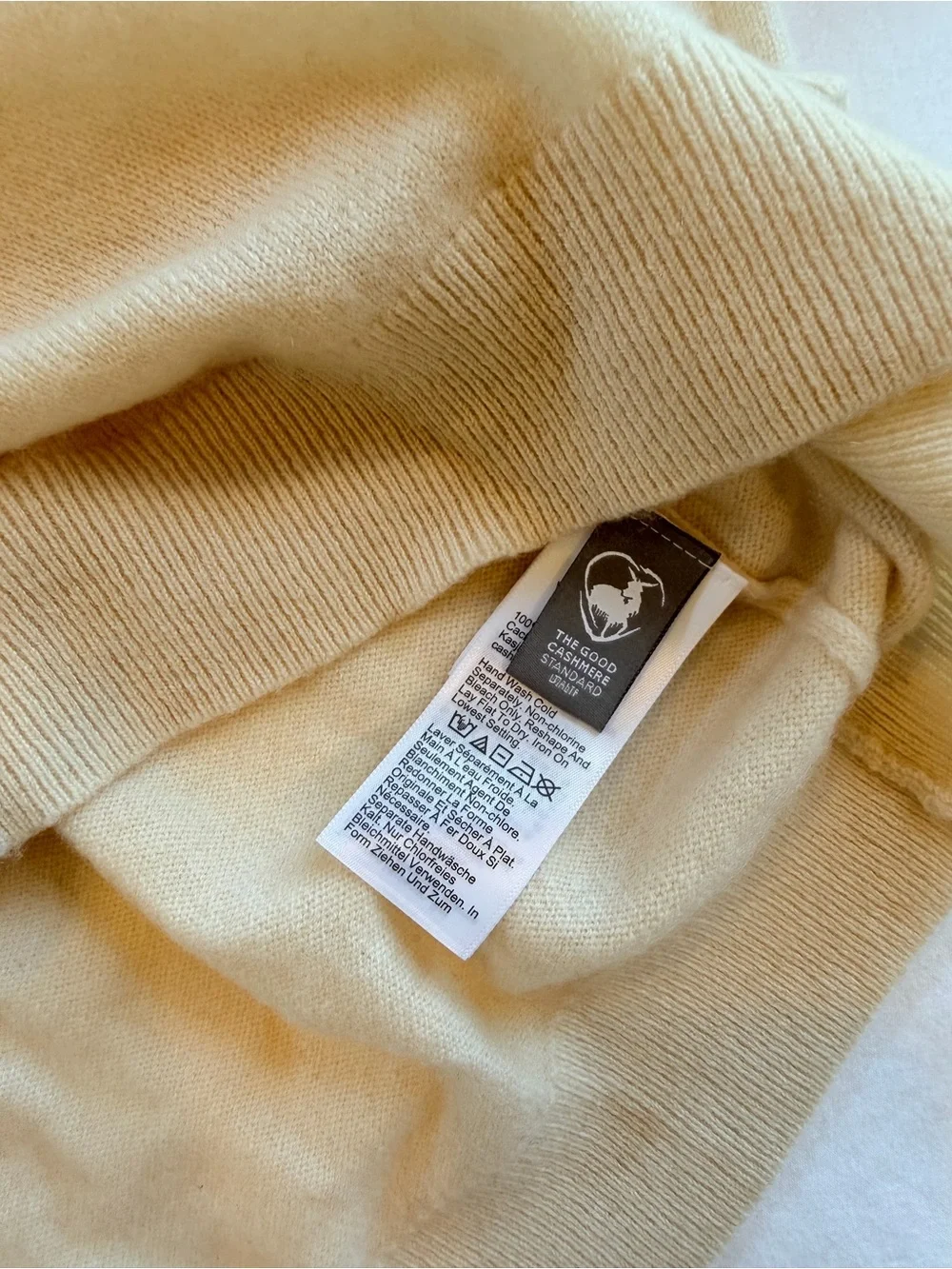 J. Crew Women’s V-Neck Cashmere Sweater in Light Beige